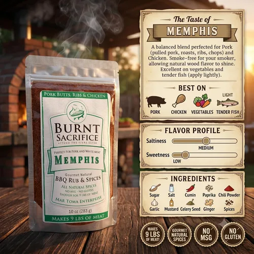 Miniatura 4 de Burnt Sacrifice Big 7 BBQ Rub Spices and Seasonings Set (7 paquetes de 3.5 onzas) Celebra la herencia estadounidense, gran regalo para hombres o papá