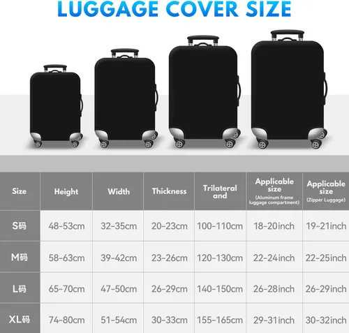 Miniatura 5 de T Tersely Funda para equipaje de viaje, protector de maleta de elastano, lavable, para equipaje de 18 a 30 pulgadas, protector de equipaje elástico