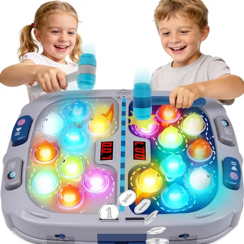 Miniatura 9 de Whack A Topo, juego interactivo de Pound a Topo, juguetes para niños de más de 4 años, juego de topo para niños pequeños, juguetes educativos Azul