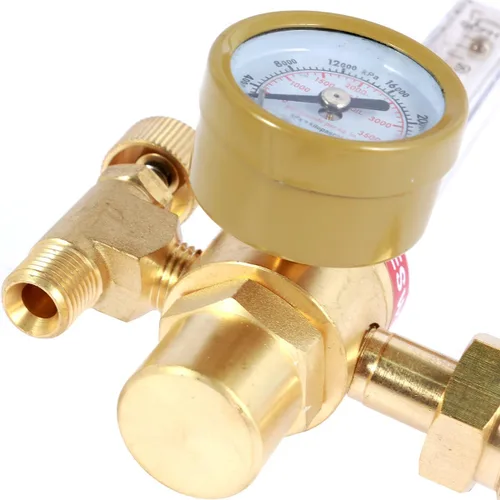 Miniatura 5 de HTP Argon CO2 Mig Tig Medidor de flujo 0-4000 PSI regulador de nitrógeno medidor de flujo 10-60CFH Regulador de argón ajustable Medidor de flujo