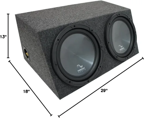 Miniatura 4 de Harmony Audio HA-R104 Universal Car Stereo Rhythm Series 10" - Paquete Sub y 210H Dual 10" Subwoofer Sellado Hatchback Estéreo Subbox Enclosure