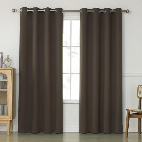 Miniatura 19 de KEQIAOSUOCAI Cortinas rosa bebé de 63 pulgadas para habitación de niñas - Con aislamiento térmico que oscurece la habitación, cortinas de ventana