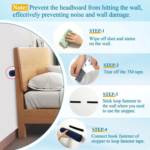 Miniatura 6 de Topes de parachoques para cabecero para protector de pared de muebles, cabeceros, silenciador, marco de cama, cojines para tablero, espaciador
