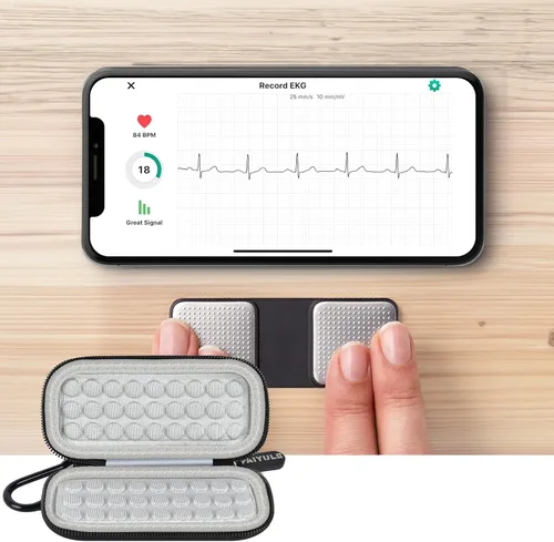 Miniatura 6 de PAIYULE Funda para KardiaMobile 6L para monitor de electrocardiograma, soporte compacto también se adapta a monitor de frecuencia cardíaca portátil