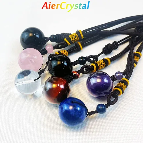 Miniatura 5 de Healing Crystals Necklace Lucky Blessing Protection Chakra Stone Pendant for Women Men Adjustable