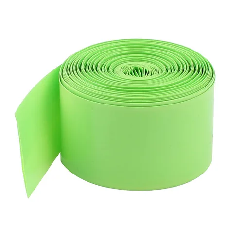 uxcell 33ft 10Meter 1.161 in Ancho Plano Verde Claro Tubo Termoencogible Tubo Termoencogible Cubierta de Manga para 1 x 18650 Batería