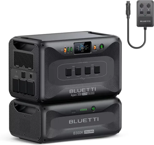 Miniatura 19 de BLUETTI Apex 300 - Estación de energía portátil, generador solar de 2764.8 Wh con batería de reserva con 6 salidas de CA de 3840 W