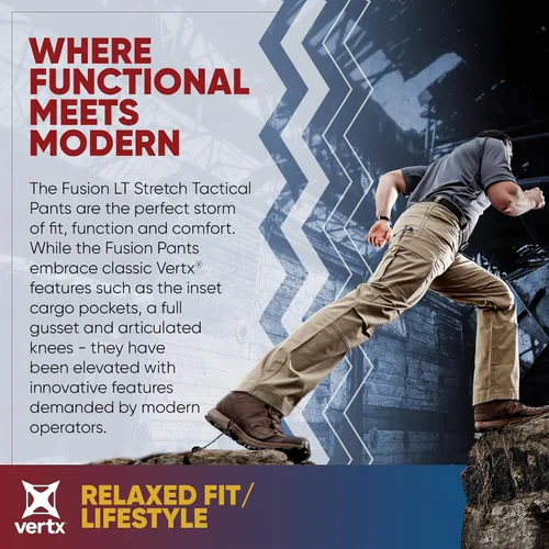 Miniatura 2 de Vertx Pantalones tácticos Fusion Lt Stretch para hombre para CCW, senderismo