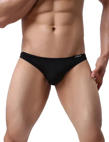 Miniatura 2 de Ropa interior para hombre, paquete de 4 unidades de slips clásicos con cintura baja elástica