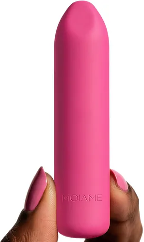 Miniatura 14 de MOIAME - Vibrador completamente de silicona para mujer, impermeabilidad IPX7, recargable, lápiz labial vibrador con punta angular, juguete sexual