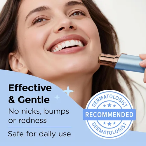 Miniatura 3 de Kradaa Depilación facial para mujeres: maquinilla de afeitar facial eléctrica con luz LED, mini afeitadora sin dolor y resultados instantáneos