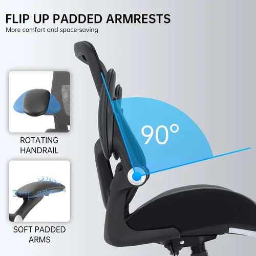 Miniatura 6 de Silla de oficina grande y alta de 400 libras, silla de escritorio ergonómica con cojín ancho de espuma de modelado 3D, silla de computadora