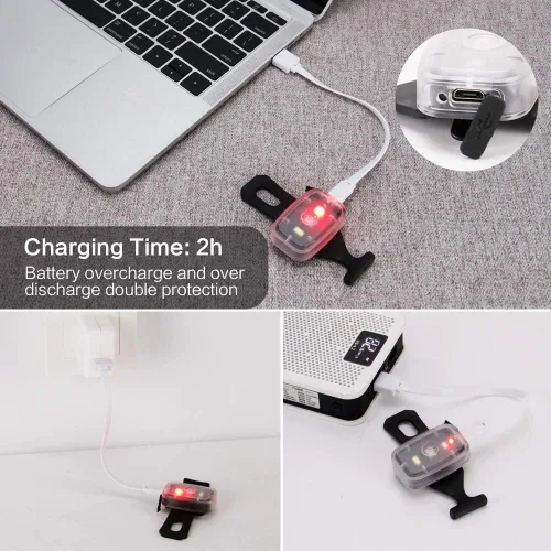 Miniatura 2 de Luz LED de seguridad, luces estroboscópicas con clip para corredores, luz trasera de bicicleta con 5 modos de iluminación, accesorios de alta