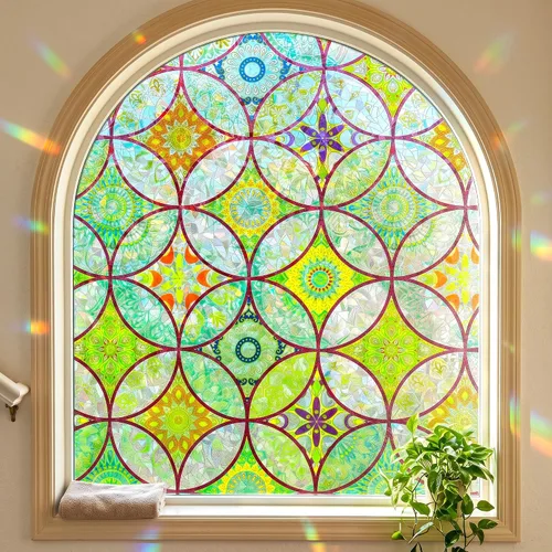 Miniatura 8 de Película opaca total para ventana, película de vidrio con bloqueo de luz, oscurecimiento de habitación, sin pegamento, control de calor, anti UV