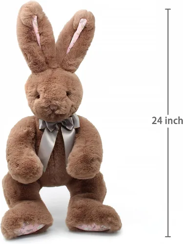 Miniatura 4 de oits cute Peluche de piel sintética de 24 pulgadas para niña, bebé, niño (marrón)