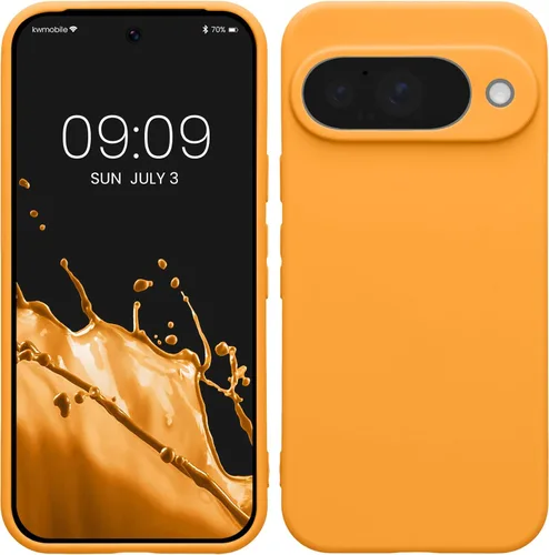 Miniatura 229 de kwmobile Funda compatible con Google Pixel 9 Pro - Funda protectora delgada de TPU para teléfono - Acabado mate suave - Negro mate