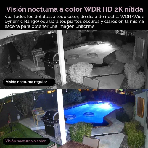 Miniatura 5 de WYZE Duo Cam Pan IP65 2K 360° Pan/Tilt Cámara de seguridad inteligente para el hogar con visión nocturna a color, compatible con Alexa y Google