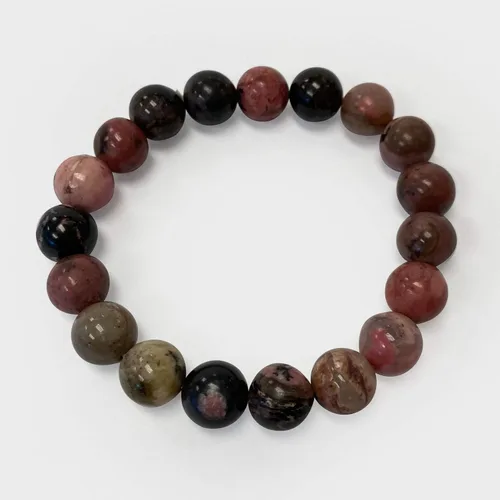 Miniatura 360 de Gem Avenue Handmade Round Bead Stretch Bracelet Unisex Natural Stone Beaded Jewelry for Men & Women, Elastic Wristband for Daily Wear