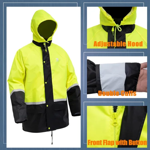 Miniatura 9 de RainRider Trajes impermeables y transpirables para hombres - Abrigo de lluvia Oxford duradero con pantalones