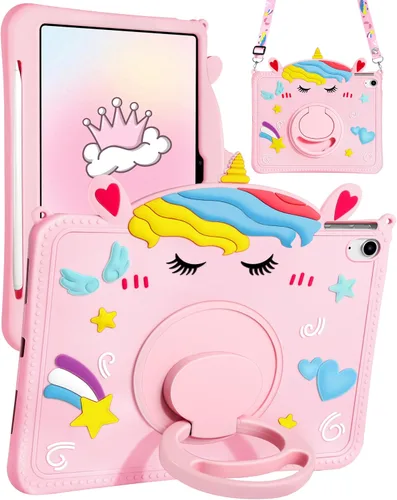 Miniatura 7 de Funda para iPad mini de 5ª/4ª generación - 7.9 pulgadas Funda Mini 4/5 Gen con soporte para bolígrafo, linda funda de tableta de silicona