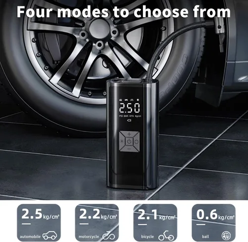 Miniatura 5 de Compresor de aire portátil para neumáticos de automóvil, bomba de aire rápida, inflador de neumáticos, pantalla digital de presión precisa con carga