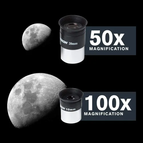 Miniatura 4 de Celestron - Telescopio refractor AstroMaster 90AZ, para principiantes - Óptica de vidrio totalmente recubierta - Trípode de altura ajustable