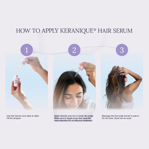 Miniatura 8 de Keranique Suero activador del crecimiento del cabello para mujeres, revitalizador multipéptido del cuero cabelludo para adelgazamiento del cabello