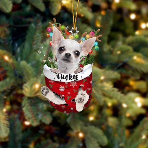 Miniatura 125 de Adorno de Navidad personalizado para perro Airedale Terrier en bolsillo de nieve, adorno para árbol de Navidad, idea de regalo para amantes