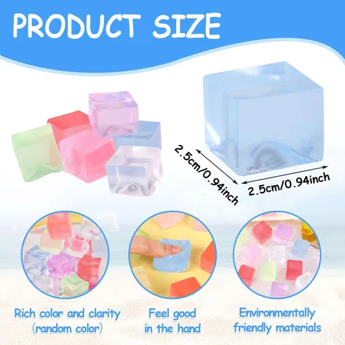 Miniatura 2 de 24 piezas de mini cubitos de hielo, bolas de cubos para apretar, juguetes para apretar para niños y adultos con TDAH y autismo para aliviar