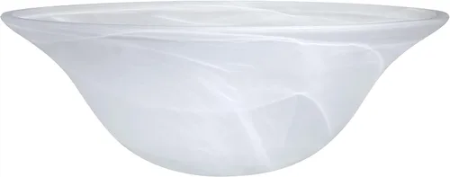 Miniatura 10 de Aspen Creative 23099-11 Pantalla de cristal de repuesto contemporánea de alabastro para lámpara torchiere de casquillo de base mediana, lámpara