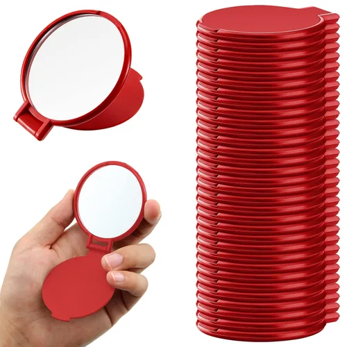 Yalikop 36 piezas de espejo compacto a granel, portátil, redondo, espejo de maquillaje, mini plegable para monedero, mujeres, viajes, uso diario,