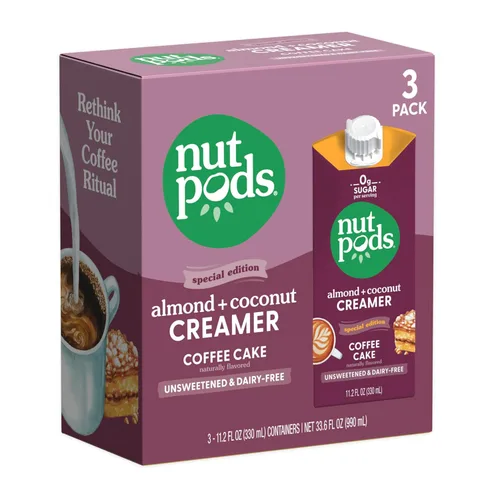 Miniatura 5 de nutpods Crema para pastel de café sin azúcar, sin lácteos, hecha de almendras y cocos, Whole30, Keto, sin gluten, sin OMG, vegano, Kosher