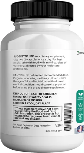 Miniatura 2 de Nerve Clear Max Extra Strength, vitaminas y minerales esenciales, apoyo para la salud nerviosa, 60 cápsulas, suministro para 30 días (1)