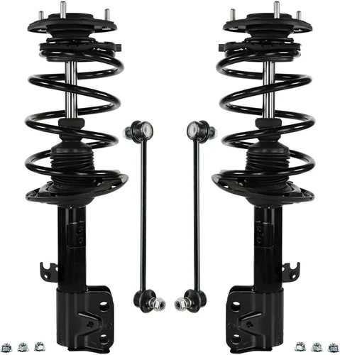 Miniatura 54 de Detroit Axle - Kit de 4 piezas RWD Puntales Delanteros Barras Estabilizadoras para Ford F-150 2021 2022 2023 2024, 2 Puntales con Resorte Helicoidal