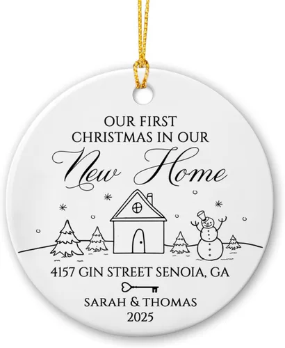 Miniatura 23 de Adorno personalizado de primera Navidad para perro, adorno de cerámica para la primera Navidad del cachorro, decoración de árbol de Navidad, adorno
