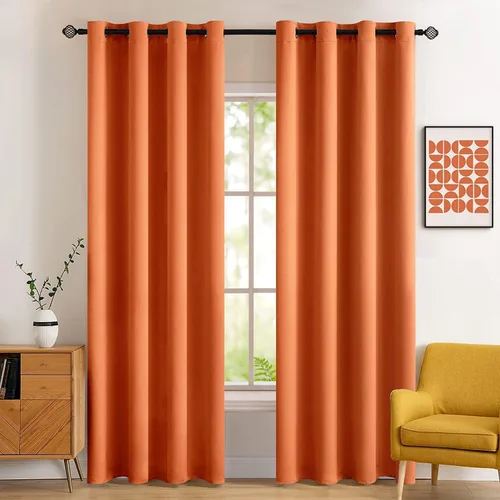 Miniatura 27 de MIULEE Cortinas opacas para dormitorio o sala de estar, juego de 2 paneles de cortina para ventana con aislamiento térmico y bloqueo de luz