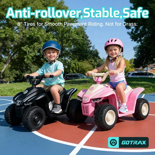 Miniatura 6 de Gotrax Juguetes de paseo RT1 para niños pequeños de 1.5 a 4, batería segura de plomo de 12 V de hasta 80 minutos, 2 engranajes hacia adelante/atrás