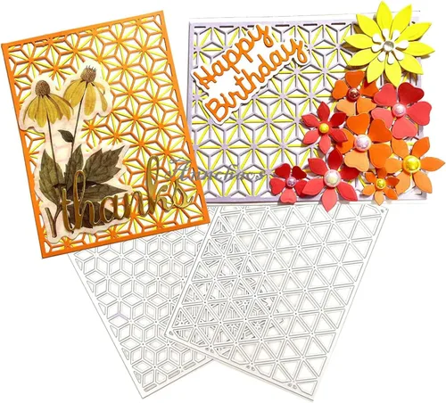 Miniatura 43 de Troqueles de corte para hacer tarjetas de papel, marco de fondo de Navidad 3D, plantillas de metal, herramientas de álbumes de recortes, plantilla