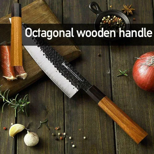 Miniatura 7 de 1PC cuchillo de cocina de estilo japonés mango octogonal asas Safflower Cuchillos