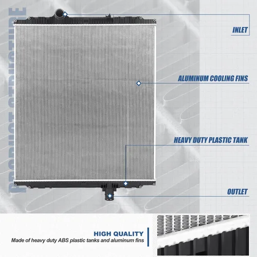 Miniatura 2 de Auto Dynasty Radiador compatible con 2008-2015 Peterbilt 367 365 388 389 387 385 Kenworth W900, radiador de enfriamiento de 2 filas estilo fábrica