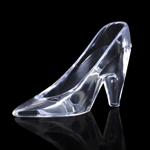 Miniatura 6 de Mini zapatillas de princesa Cenicienta de plástico, tacones de cristal, decoraciones de fiesta para bodas, recuerdos de fiesta de cumpleaños, 3.5