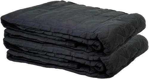 Miniatura 9 de Mytee Products Manta pequeña negra amortiguadora de sonido con ojales, 48 x 48 pulgadas, manta móvil con absorción de sonido, tejido de 1 paquete