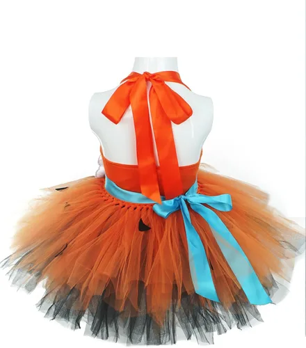 Miniatura 6 de Vestido de disfraz de Halloween para niñas, tutú de tul de princesa, vestido de cosplay para fiesta de cumpleaños con diadema