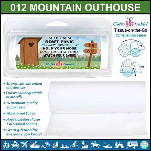 Miniatura 2 de Mini rollos de papel higiénico de tamaño viaje de alta calidad, práctico dispensador de plástico, inodoro, orinal Porta y humor de Outhouse