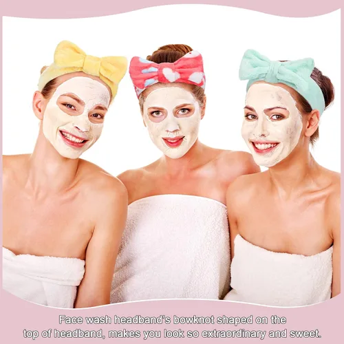 Miniatura 6 de WILLBOND 24 diademas de spa a granel para el cuidado de la piel, para lavado de cara, maquillaje, lazo para lavado facial, toalla de franela suave