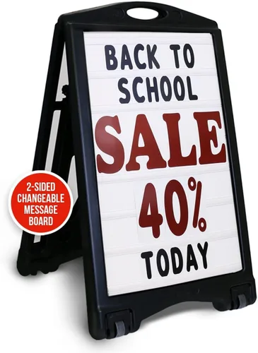 Miniatura 7 de SmartSign Letrero de Tablero de Mensajes Intercambiables de 24"x36" Letrero de Acera, BigBoss Portátil Estándar y Kit de Letras para Exteriores