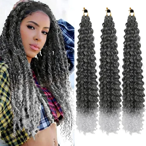 Miniatura 25 de 3 trenzas de ganchillo Passion Twist, cabello sintético preseparado para trenzar de 14 pulgadas, 3 paquetes de cabello trenzado pretrenzado