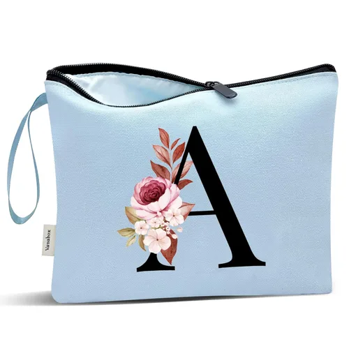 Miniatura 111 de Vavabox A-Z Bolsa de Maquillaje Personalizada, Regalos de Cumpleaños para Mujeres y Mamá, Regalos para la Mejor Amiga, Bolsa de Cosméticos