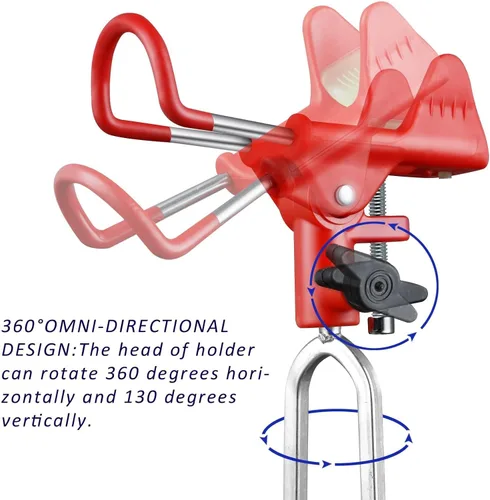 Miniatura 4 de Soporte para Caña de Pescar para Suelo, Soportes Mejorados para Caña de Pescar de Orilla Ajustables 360°, 2/4 piezas Soporte Extra Largo para Caña