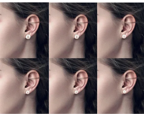 Miniatura 3 de Caskrin Aretes de perlas de plata S925 para mujer, de perlas cultivadas en agua dulce, redondos, de perlas vintage para mujer